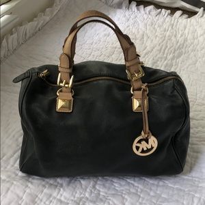 Black Leather Michael Kors